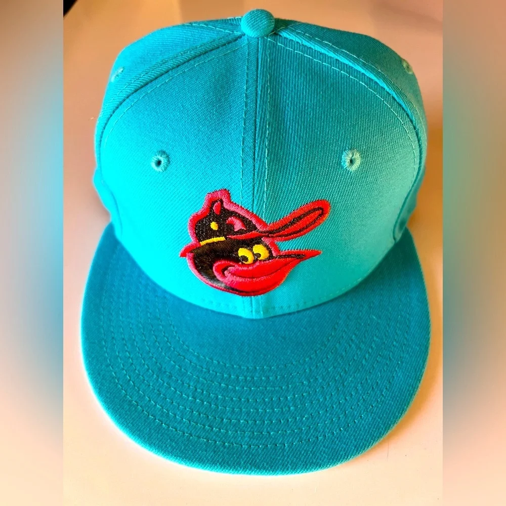 New Era Baltimore Orioles Fitted - Teal / Blue w/ Yellow UV - size 7 1/8